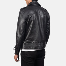 Load image into Gallery viewer, Allaric Alley Black Leather Biker Jacket