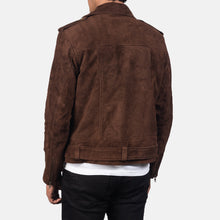 Load image into Gallery viewer, Allaric Alley Mocha Suede Biker Jacket