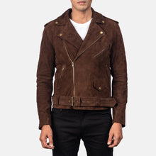 Load image into Gallery viewer, Allaric Alley Mocha Suede Biker Jacket