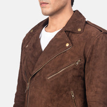 Load image into Gallery viewer, Allaric Alley Mocha Suede Biker Jacket