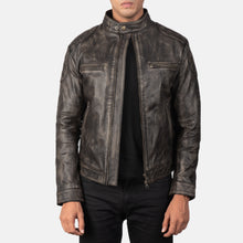Load image into Gallery viewer, Men Gatsby Distressed Brown Leather Jacket