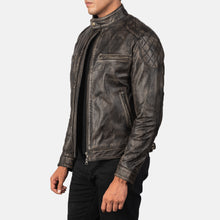 Load image into Gallery viewer, Men Gatsby Distressed Brown Leather Jacket