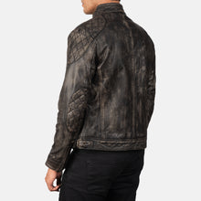 Load image into Gallery viewer, Men Gatsby Distressed Brown Leather Jacket