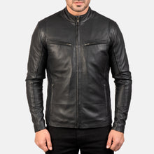 Load image into Gallery viewer, Ionic Black Leather Jacket
