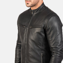 Load image into Gallery viewer, Ionic Black Leather Jacket