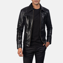 Load image into Gallery viewer, Men Mystical Black Leather Jacket