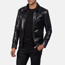Load image into Gallery viewer, Men Mystical Black Leather Jacket