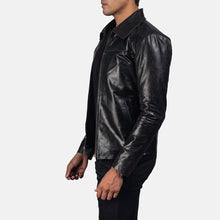 Load image into Gallery viewer, Men Mystical Black Leather Jacket
