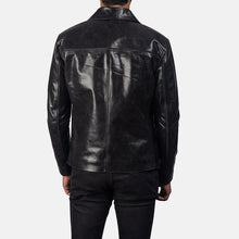 Load image into Gallery viewer, Men Mystical Black Leather Jacket